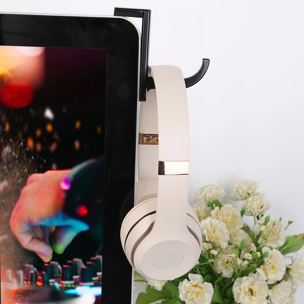 Wall Mount Headphone Hook Universal Gaming Headset Bracket Stick-On Headphone Holder for Home Office Gamer