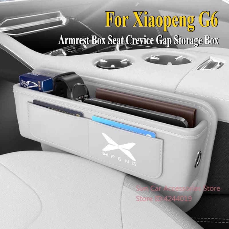 For Xpeng Xiaopeng G6 2024 Central Control Arm Box Slot Seat Gap Storage Box Interior Auto Modified Accessories