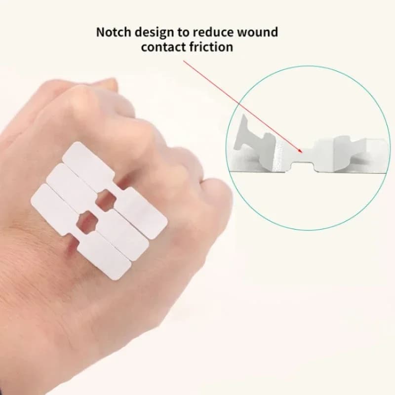 20 pz/set Sutureless Cerotto Cerotto Pelle Resistenza Muscolare Patch Medicazione della Ferita Nastro Patch di Primo Soccorso Bende Adesive Woundplast