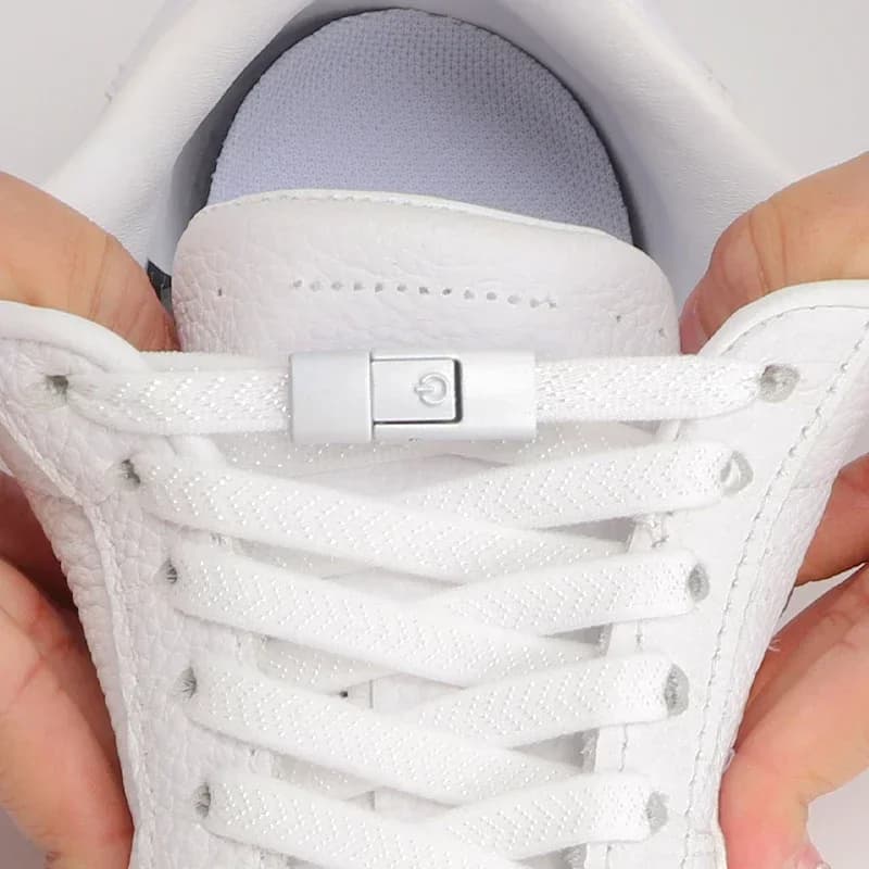 Lacci per Scarpe Colorati Senza Nodi, Spessi 8mm, con Chiusura a Pressione, Elastici per Scarpe Sportive e da Tennis