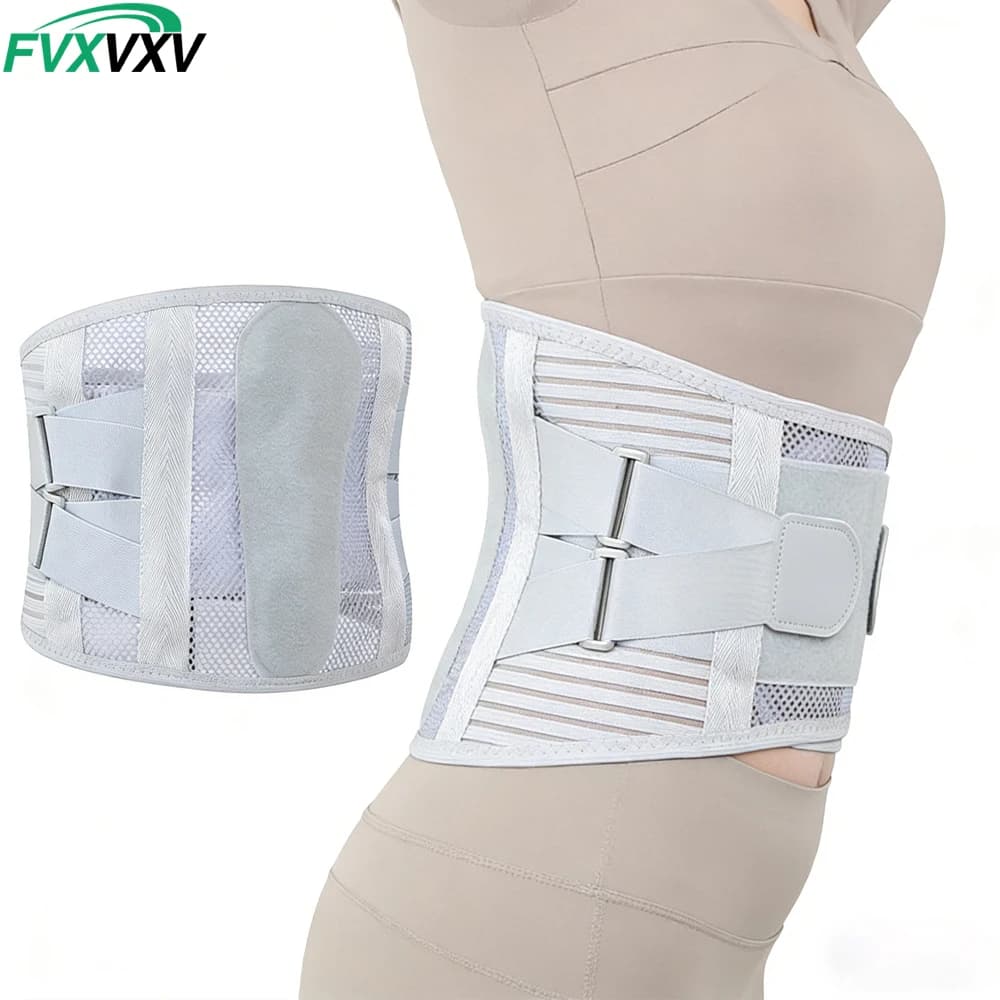 1 pezzo di tutore lombare per il dolore alla parte bassa della schiena, supporto lombare, ernia del disco, sciatica, artrite - Design regolabile e traspirante per uomo
