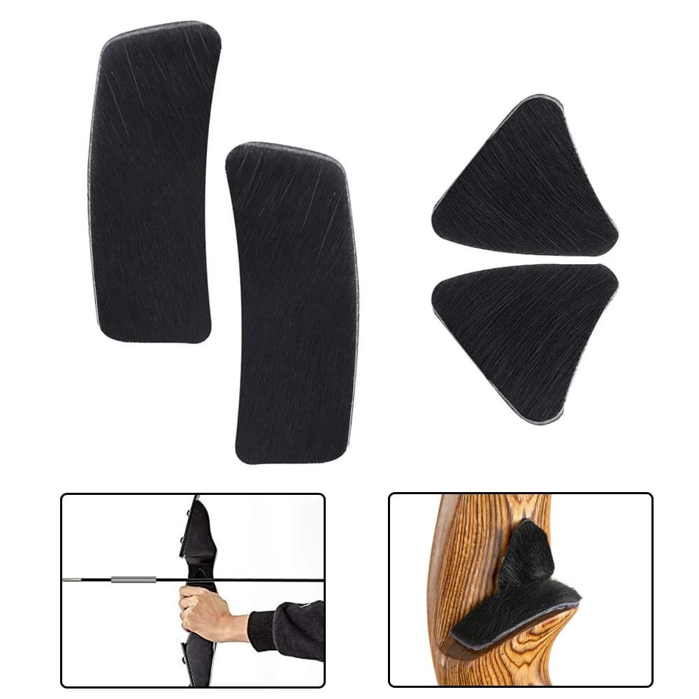1/2PCS Recurve Bow Arrow Rest Self to Adhesive Leather Archery Rest Sticker Fur Pad Bow Accessories for Outdoor Archery Shooting