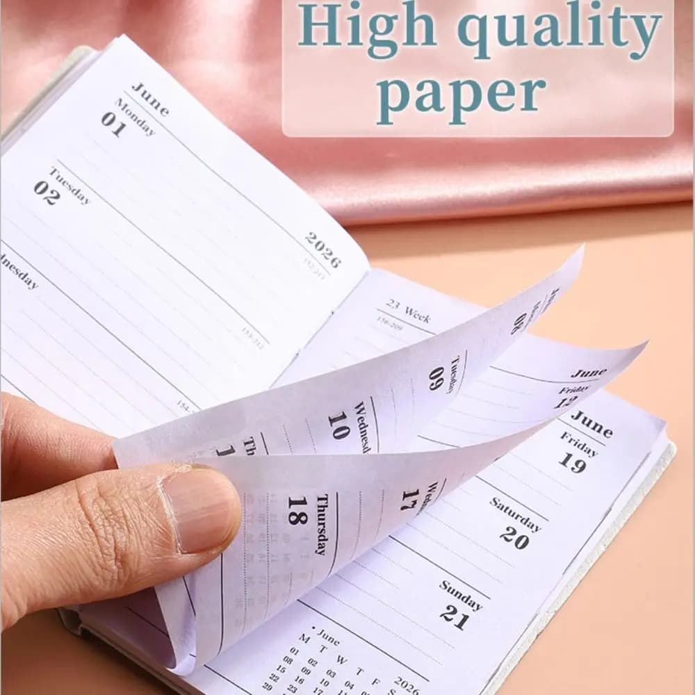 Agenda portatile 2026 Lista delle cose da fare Spagnolo A7 Per fare Planner Agenda settimanale Diario autodisciplinato Notebook Forniture per ufficio