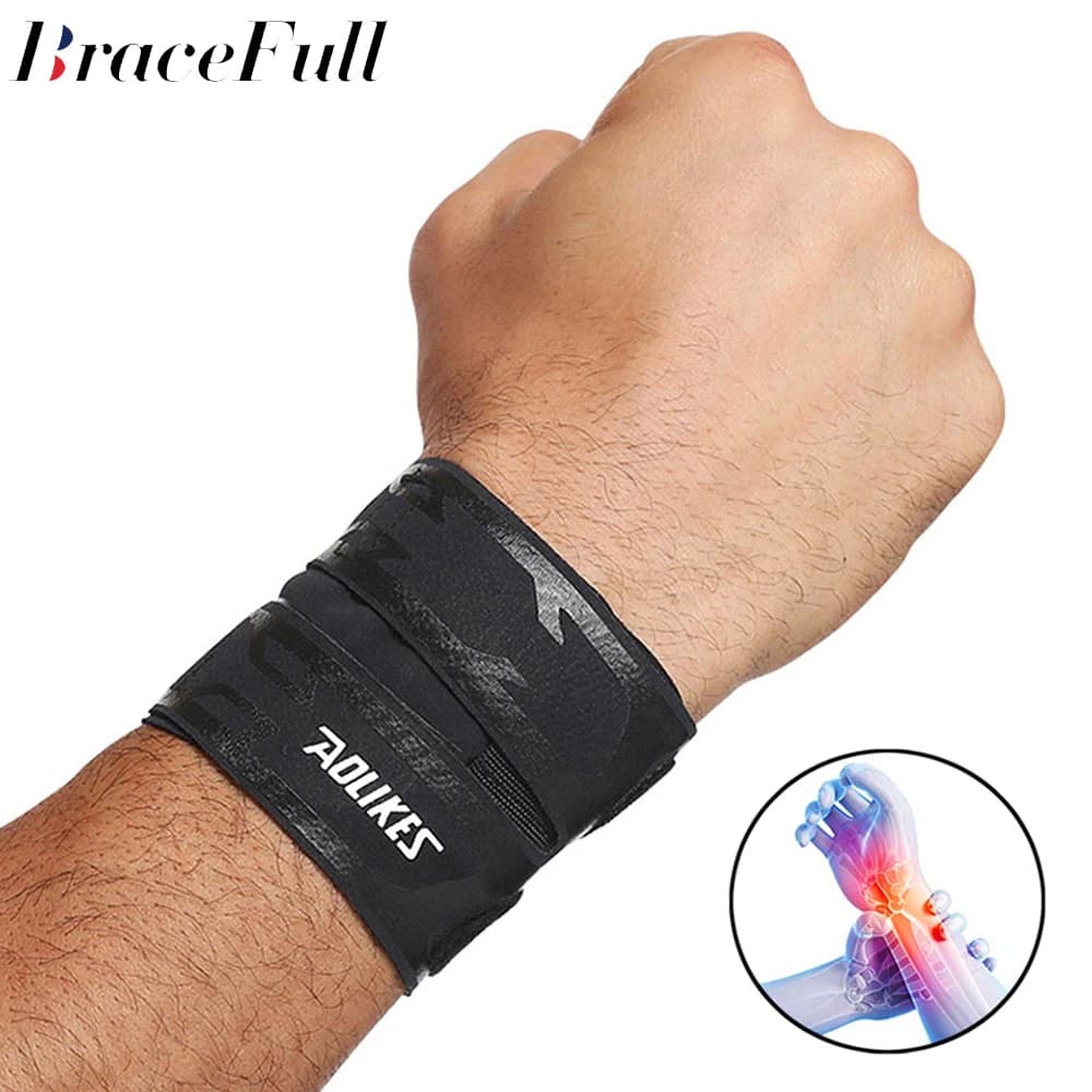 Supporto per Polso Sportivo a Compressione, Sottile e Traspirante, Regolabile, per Basket e Badminton