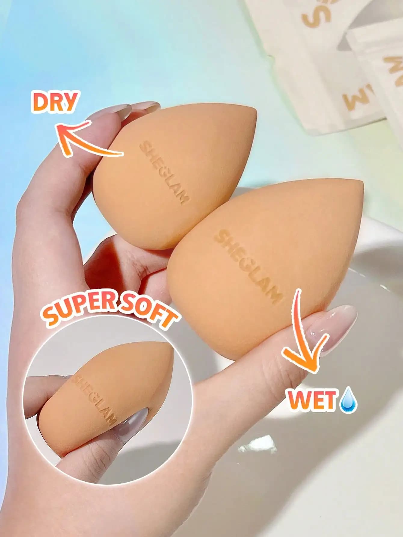 Spugna morbida multiuso per il trucco, per fondotinta, correttore, fard, crema liquida, polvere, strumento cosmetico per sfumare il viso, accessorio per il trucco quotidiano da donna