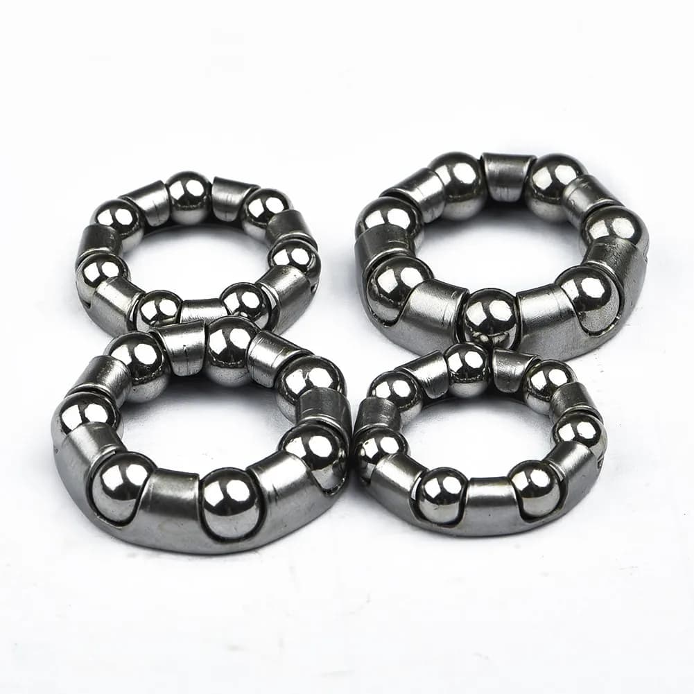 Set completo di cuscinetti per mozzo ruota per bicicletta da 4 pezzi Cuscinetto in acciaio anteriore e posteriore Riparazione biciclette Accessori per ciclismo Parti
