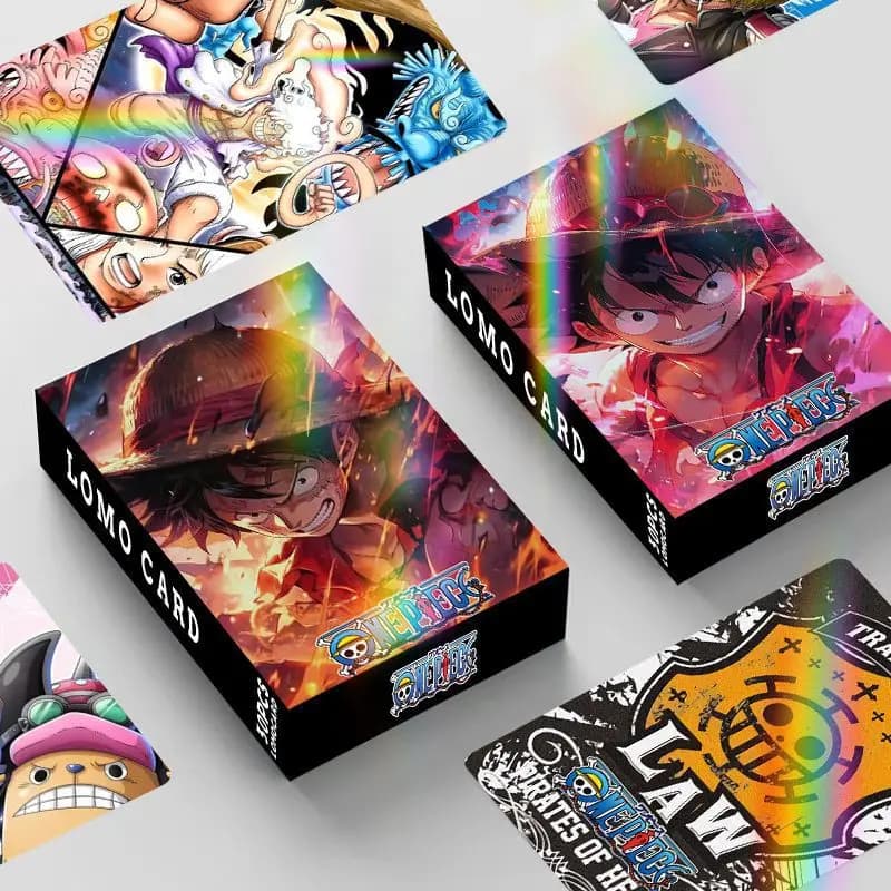 30 Double-sided Laser Mini Anime Collectible Cards of One Piece, Demon Slayer and Dragon Ball, Boxed Lomo Photo Cards