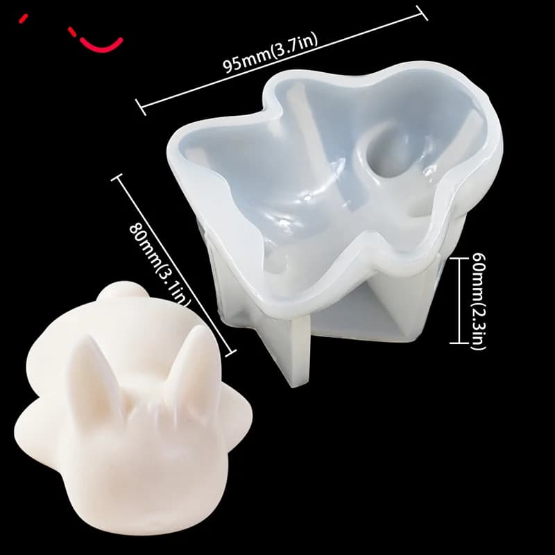 Stampo in silicone per budino al latte a forma di gatto, stampo per gelatina a forma di ciotola di Halloween, stampo per torta carina, stampo per polvere fredda bianca, accessori per decorazioni torte