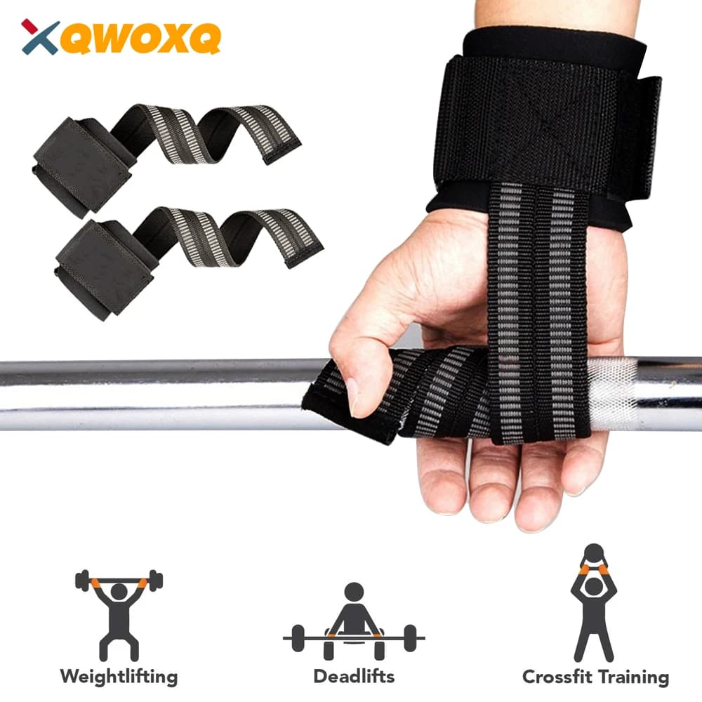 1 pair of weight lifting straps with wrist support, wrist straps for weight lifting, new wrist bands for staking workout in the gym