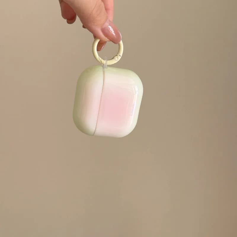 Anti-fall Cute Gradient Color IMD Earphone Case with Ring for Airpods Pro, Pro2, Pro3, 1, 2, 3, 4,
