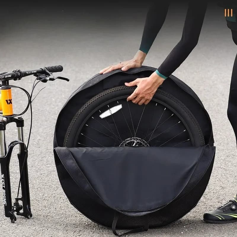 Borsa per Bicicletta in Nylon 420D Impermeabile Lucido, Custodia per Ruota Singola da 27 Pollici, Accessori per Biciclette