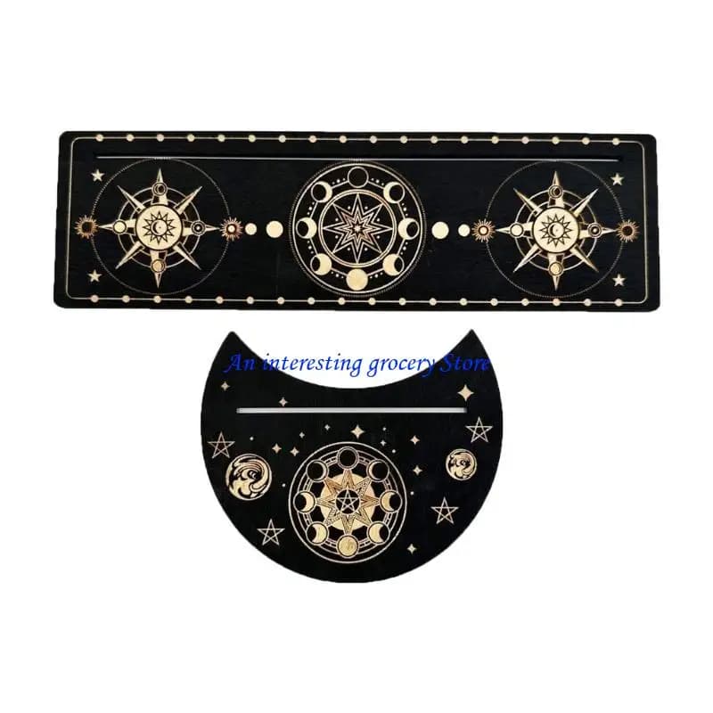 652d Luna fasi Tarocchi supporto per altare supporto stregoneria Forniture Tarocchi in legno Porta