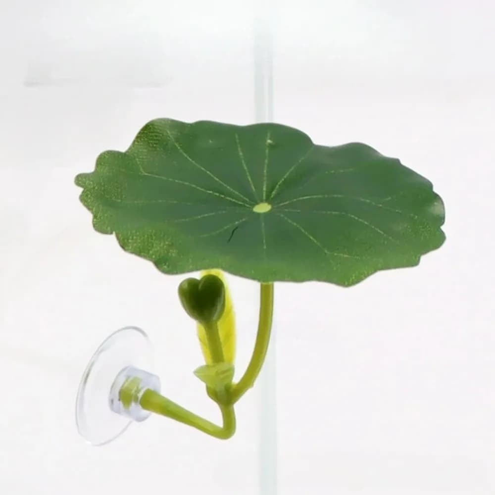 Lotus leaf Betta Fish Hammock rest evade leaves Aquarium-Safe Decor with Strong Suction Cup Fake Plant Fish Tank Aquascaping