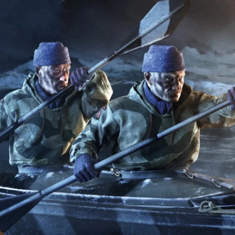 Figura in resina 1/35 Serie Eroi della Seconda Guerra Mondiale con doppia pagaia, kit modello non assemblato e non verniciato, giocattoli
