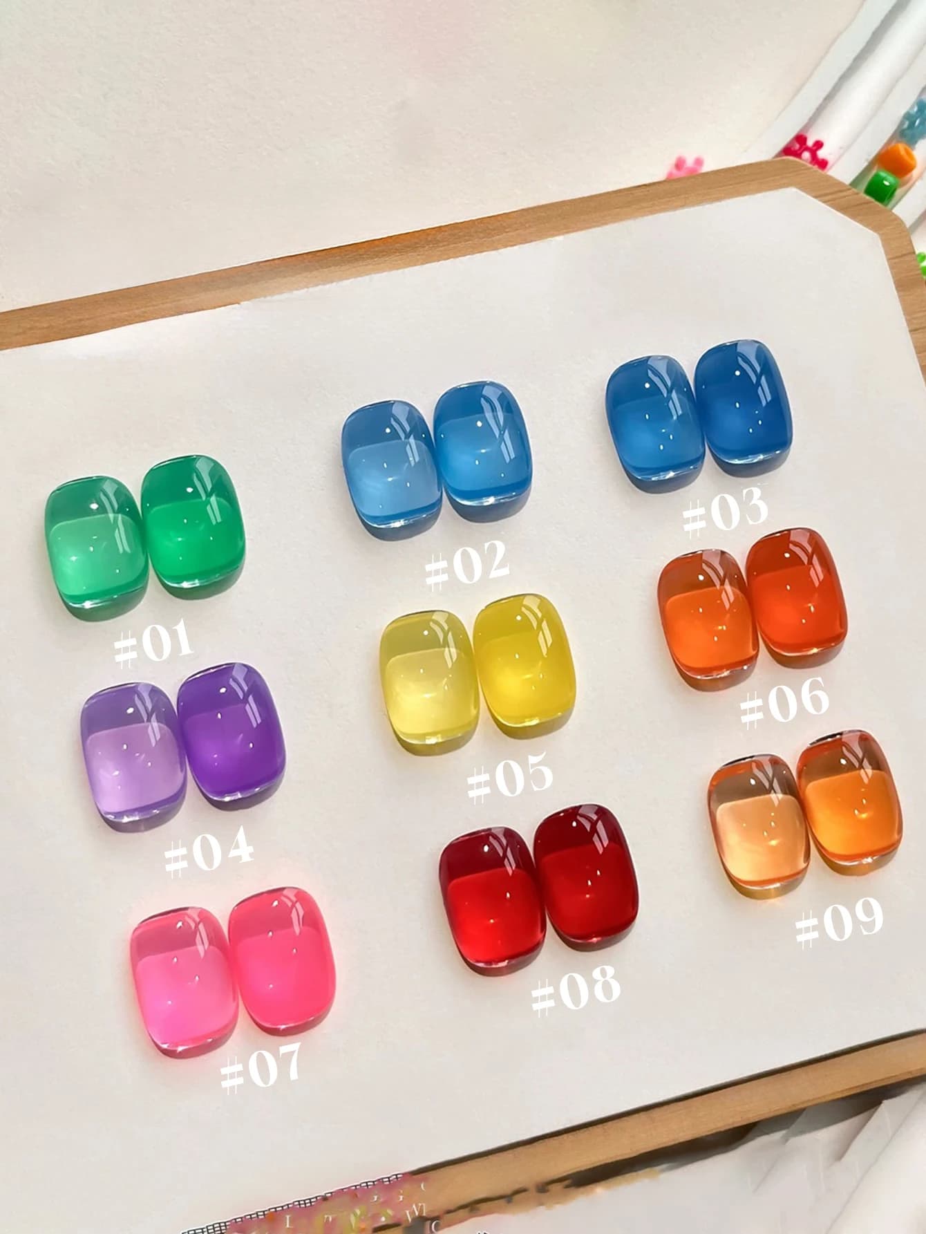 MIANEL 12ML Smalto Semipermanente Gel Effetto Occhio di Gatto Candy Glass 2026 Nuovo Smalto Gel Dopamine Candy Glass Unghie Blu 1-9pz