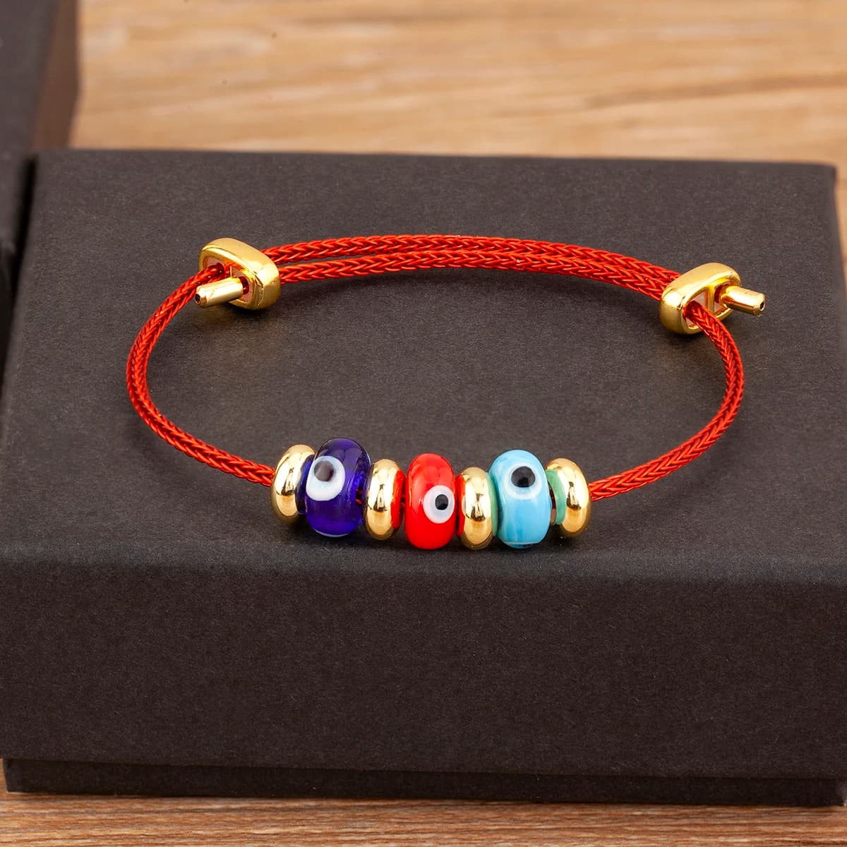 Nidin nuovo arrivo stile semplice turco malocchio braccialetto di corda per le donne moda carino gioielli regolabili regali per feste di compleanno