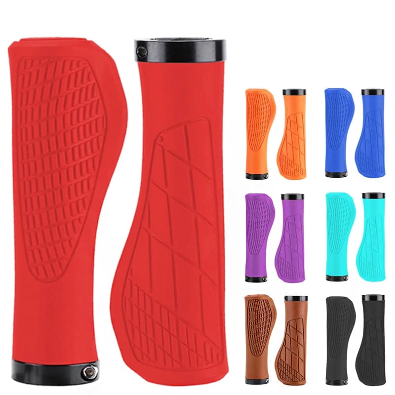 Manopole bici Gomma Mountain Bike Manubrio Copertura Polsini Ammortizzatore Antiscivolo Maniglie bici Grip MTB Polsini Maniglia bici Pugno Parte