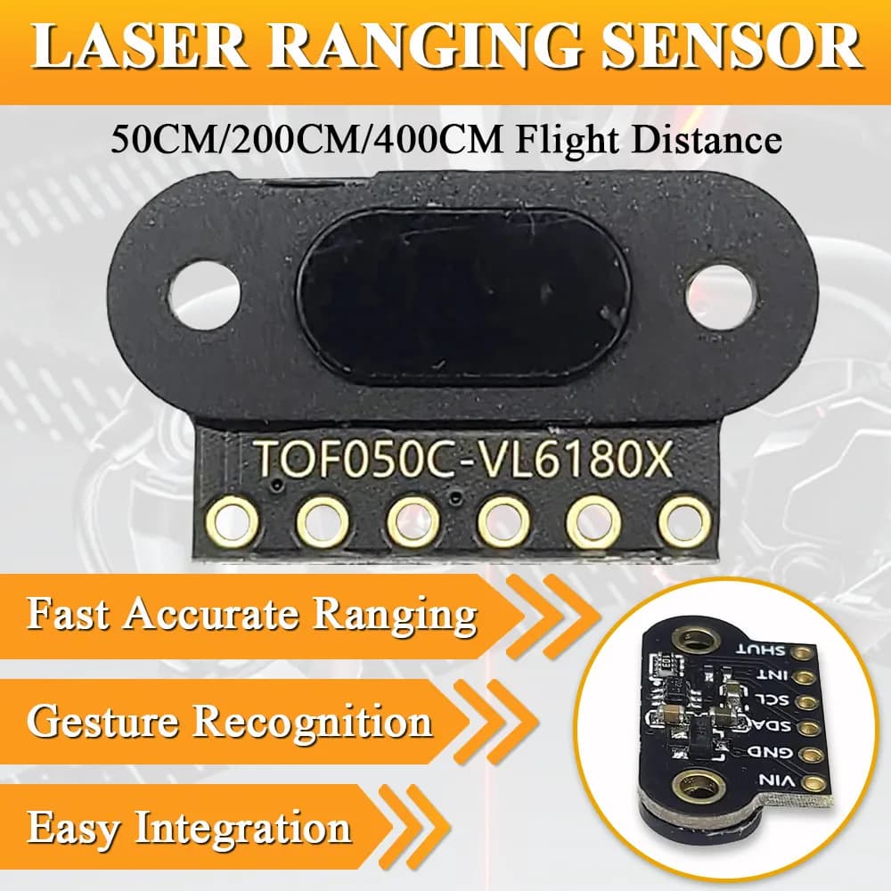 Laser flow sensor module for Arduino STM32 Output I2C TOF050C TOF0200C TOF0400C Flight distance measurement 50CM 200CM 400CM