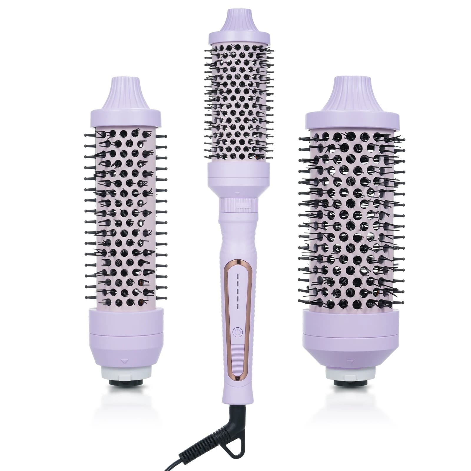 New Hot Air Brush Kit for Ricci Hair with 3 Stackable Brushes for Styling and Crespo Control