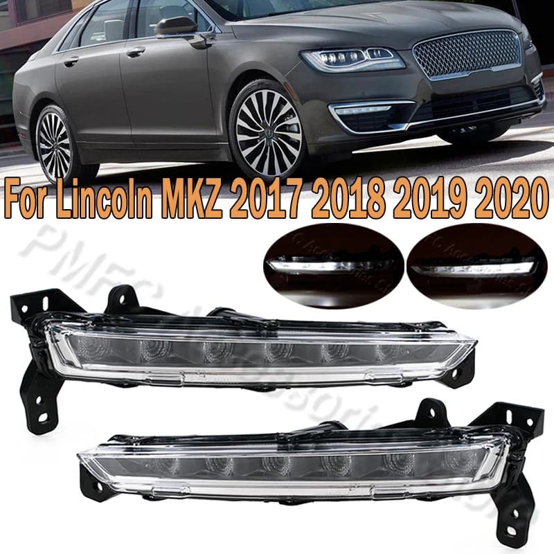 LED DRL Luce di marcia diurna Paraurti anteriore Lampada fendinebbia per Lincoln MKZ 2017 2018 2019 2020 HP5Z-13200-B HP5Z-13200-A HP53-13D272