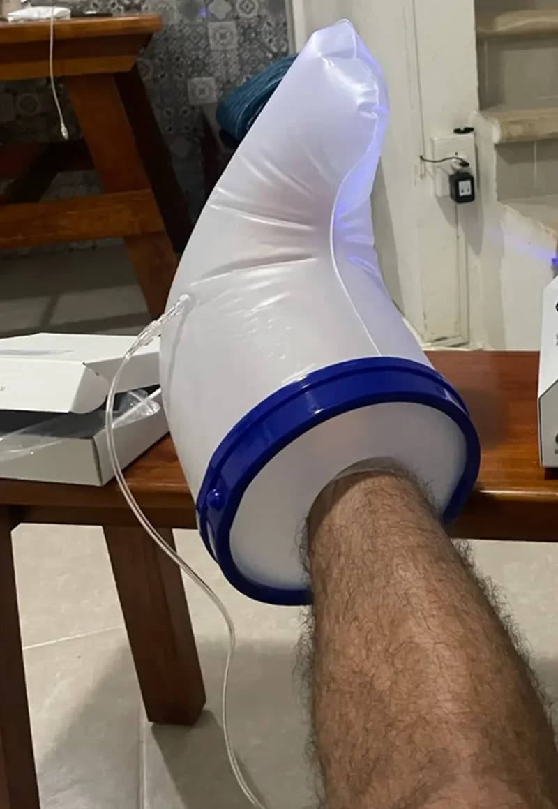 Borsa per arti per il trattamento della terapia dell'ozono del piede e del braccio della gamba con guarnizione in silicone tubolante con connessione Luer