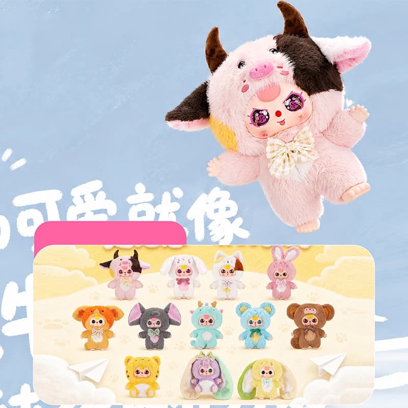 Babythree 400% Blind Box Babythree Vinyl Plush Mystery Box Animals Action Figure 400% First Edition Return Blindbox Decor Toys