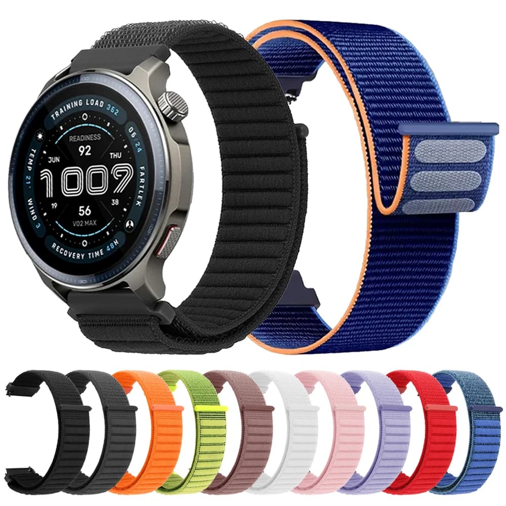 Cinturino in nylon per Huami AMAZFIT BALANCE 2/BIP3 5 6/Active Max 3 2 Bracciale regolabile 20/22mm Accessori per cinturini da uomo e donna