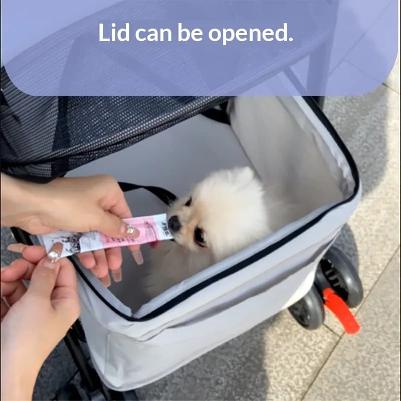 Passeggino Pieghevole Leggero per Animali Domestici, Cani e Gatti, Cuccioli, Portatile da Viaggio con Rete Ventilata e Ruote Facili da Piegare