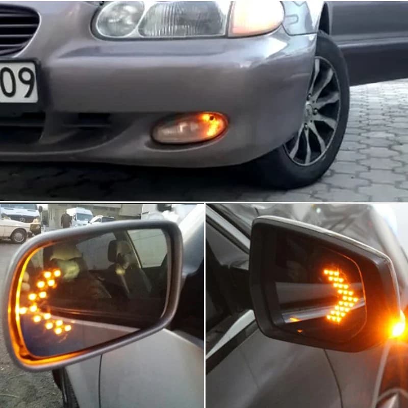 Indicatore di Direzione a LED per Specchietto Auto, Luce di Segnalazione per Specchietti Retrovisori di Auto e Moto