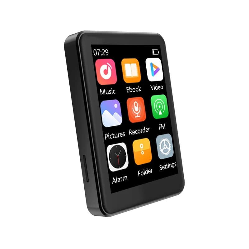 Lettore Mp3 touch screen da 32 GB da 2,4 pollici con BT 5.0, lettore MP3 con altoparlante HD integrato Radio FM e registrazione vocale