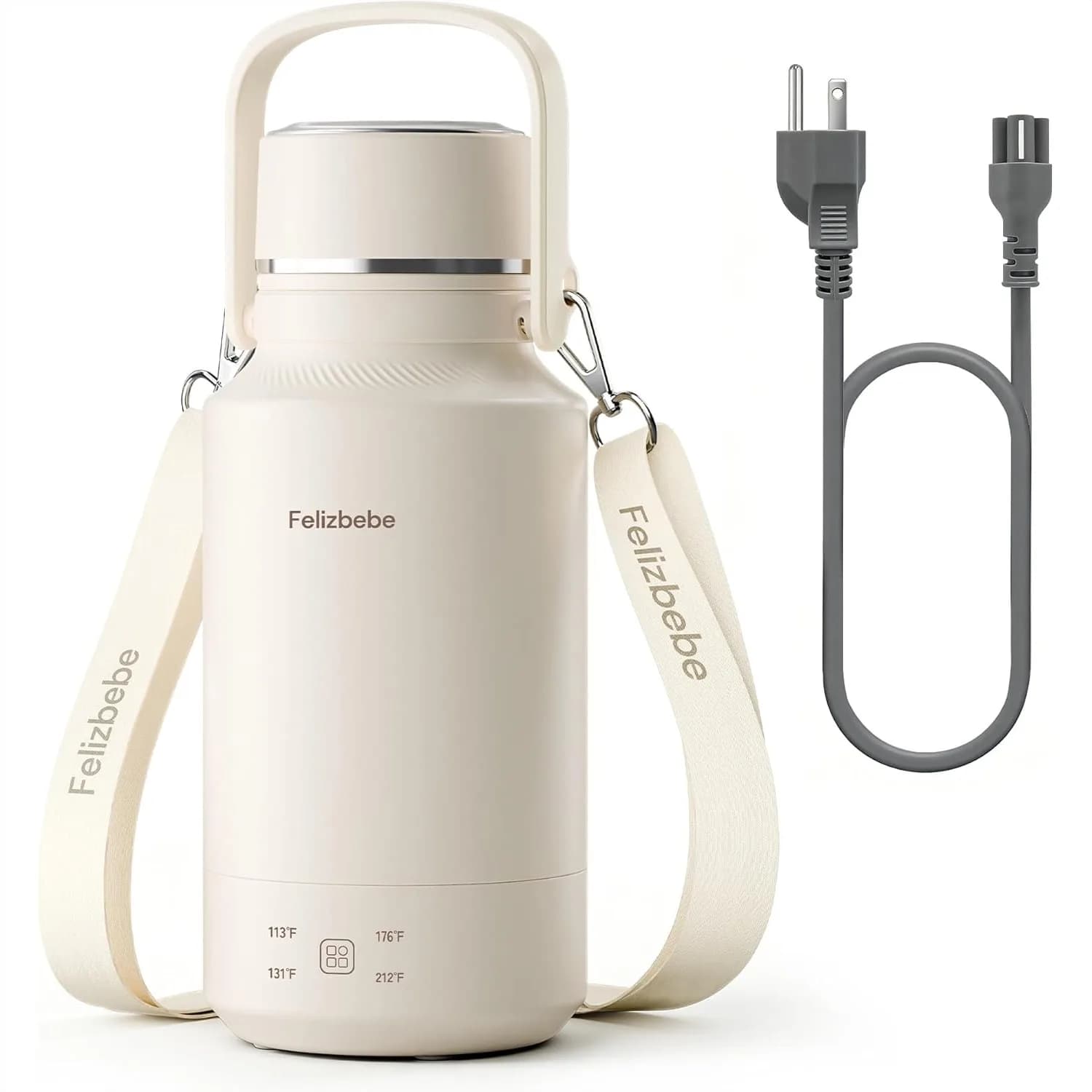Bollitore Elettrico Portatile 1000mL, Bollitore da Viaggio in Acciaio Inox 304 con 4 Impostazioni di Temperatura, 600W Ebollizione Rapida, Spegnimento Automatico e Mantenimento Calore