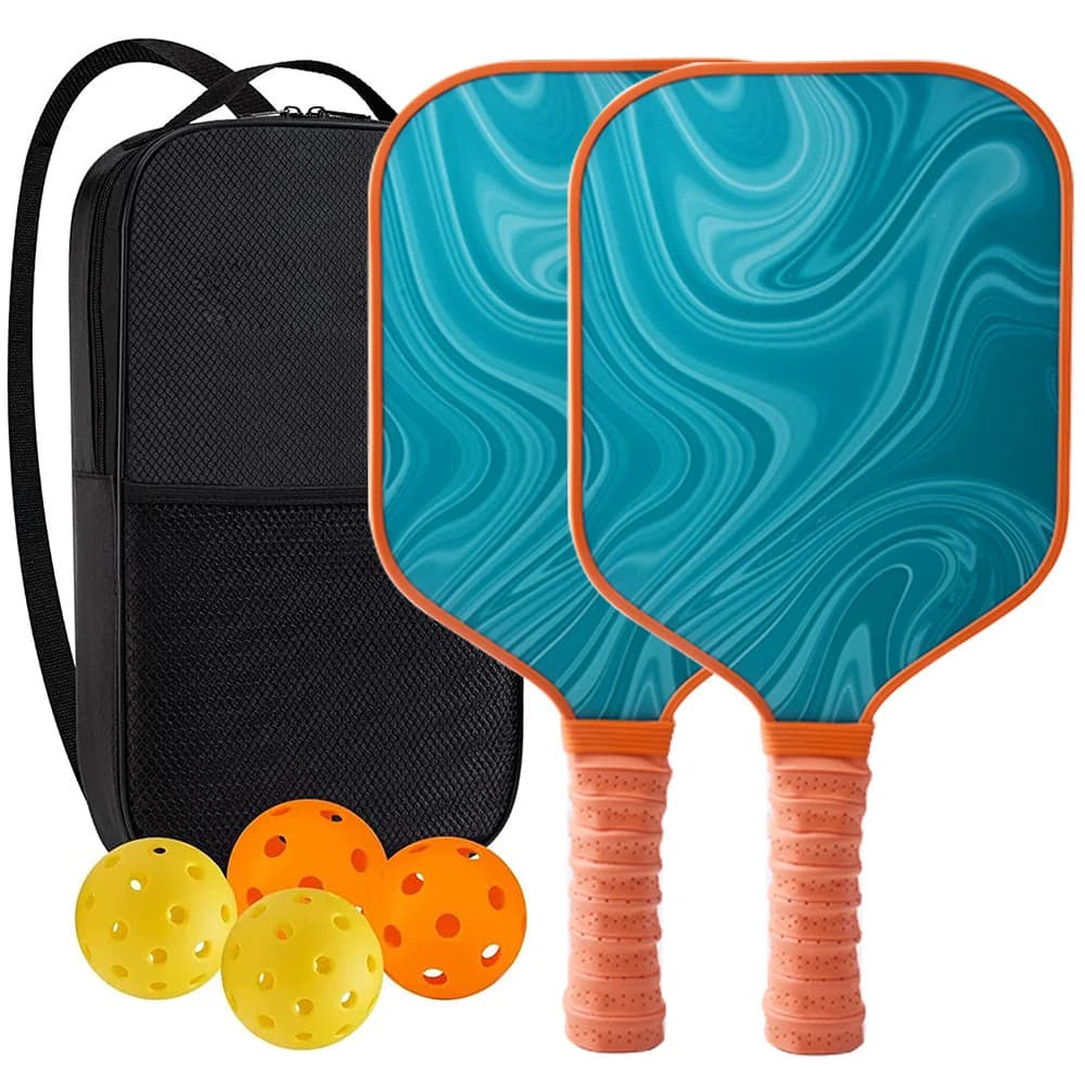 Set di Racchette da Pickleball in Fibra di Carbonio Approvato USAPA, Set Sportivo per Tennis da Spiaggia e Cricket