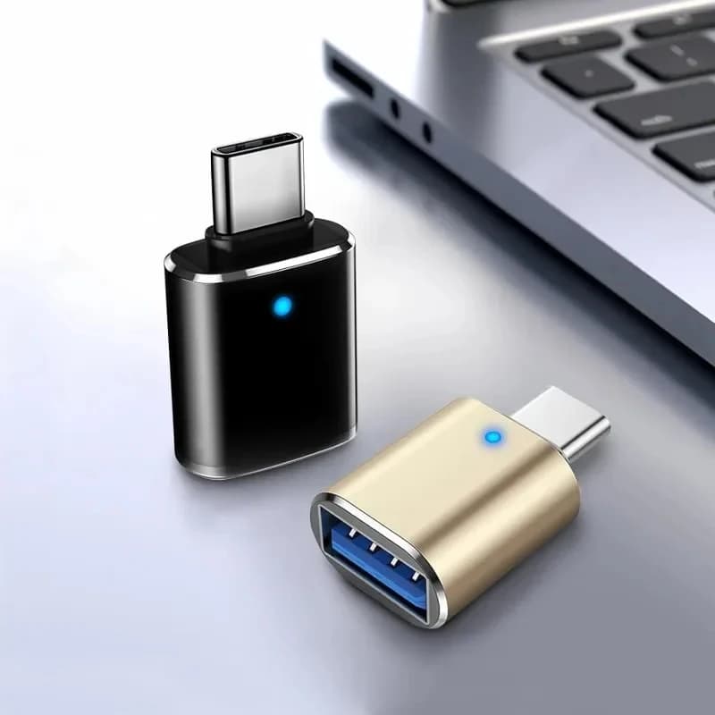 Adattatore LED USB 3.0 a tipo C da 1/2/3/4 pezzi, connettore OTG a USB C femmina per telefono