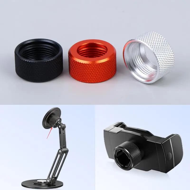 (BF06)17mm Ball Head Nut Tightening Nut Fastener For Universal Phone Holder Car Mount Desktop Stand Aluminum Alloy