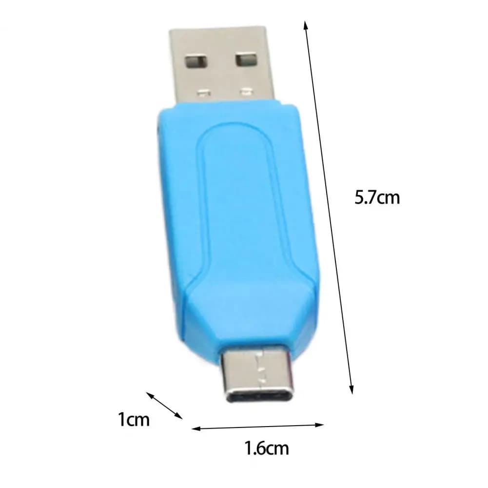 Lettore di schede di archiviazione flash USB TF compatto e leggero Lettore di schede di memoria Plug Play Multi-sistemi per laptop