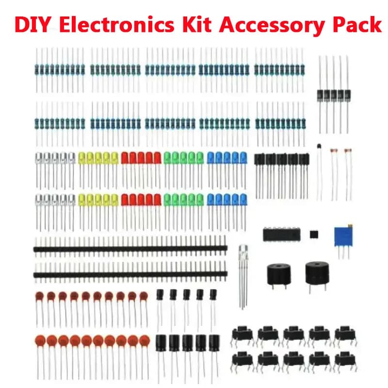 Nuovi componenti elettronici Kit di avviamento di base per R3 MEGA2560 Raspberry Pi con resistenza condensatore cicalino LED