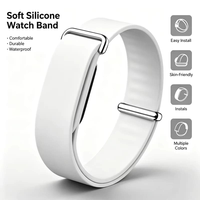 Soft Silicone Adjustable Watch Strap For Google Fitbit Air Rubber Replacement Bracelet Watch Band For Sweatproof Sport Loop Fitn