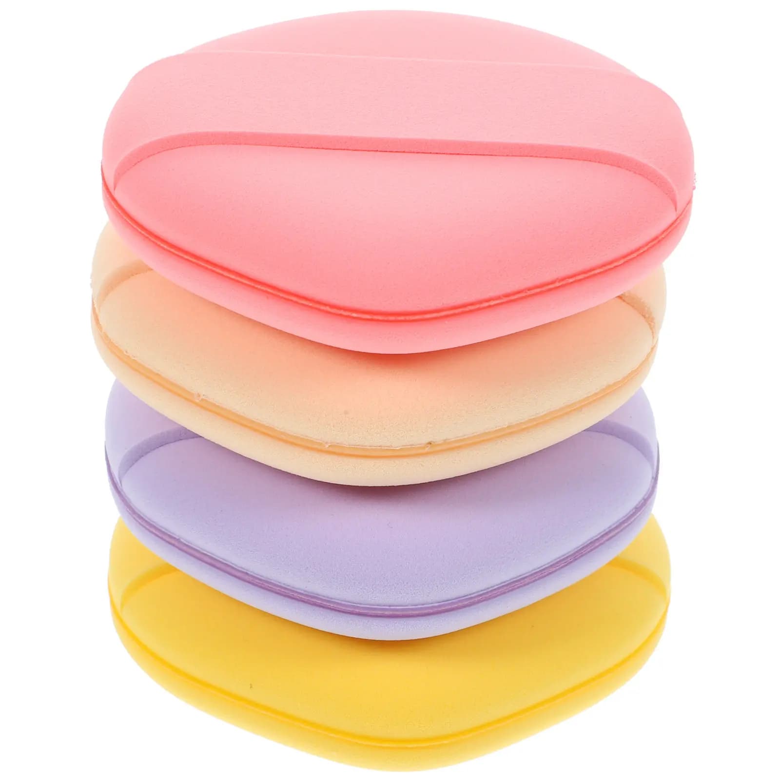 Set di 4 Spugne Rotonde per Trucco, Applicatore di Bellezza per Fondotinta, Utilizzo a Secco e Bagnato, Delicate sulla Pelle, Spugnette in Schiuma Premium per Correttore Viso