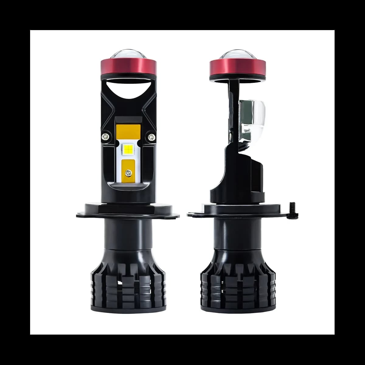 H4 LED Mini proiettore 3D Lens 90W 25000LM faro moto