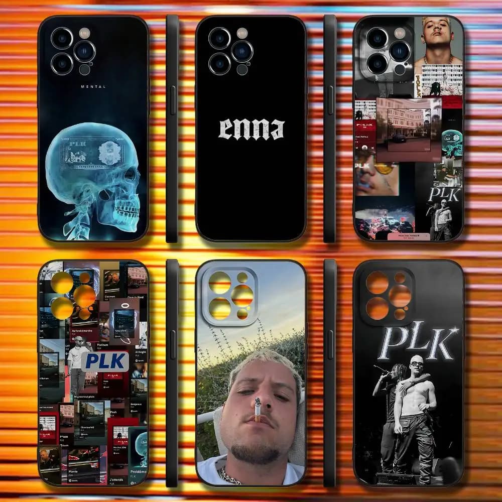 Custodia per telefono Rapper PLK Chambre 140 per iPhone 17,16,15,14,13,12,11,Pro,Max,Plus,X,XS,SE4,E,Mini, custodia morbida nera