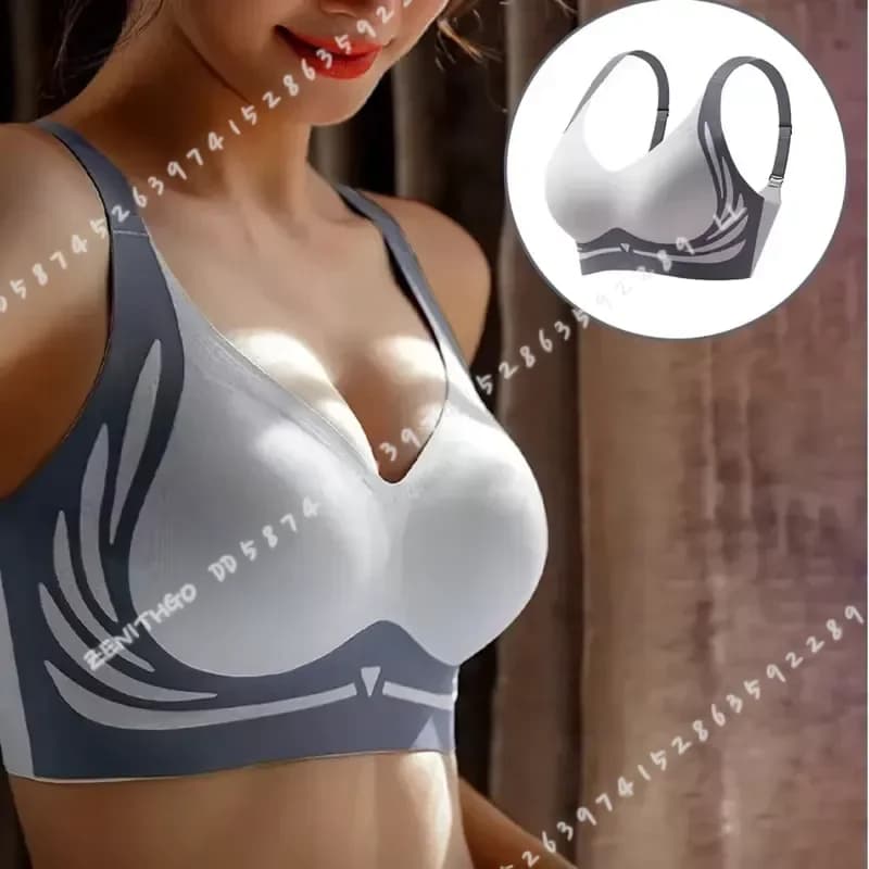 High Quality Adjustable Women Bra Thin Large Breasts Small Anti Sagging Large Size Traceless Underwear