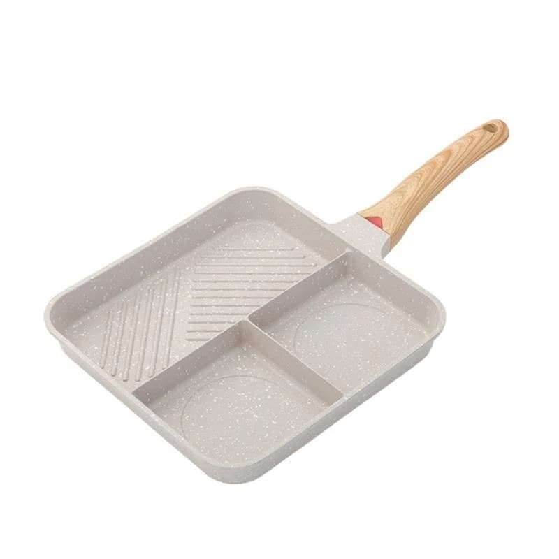 Heat Resistant Handle 3 Section-Skillet Omelette Pan for Breakfast Frying Pan Q5WC