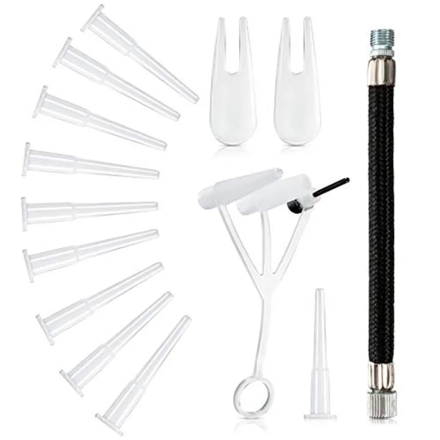 Kit di ricambio per palloni da ginnastica da 16 pezzi con ago, ugello, tubo in gomma e palloncino per yoga, pallavolo, calcio, basket