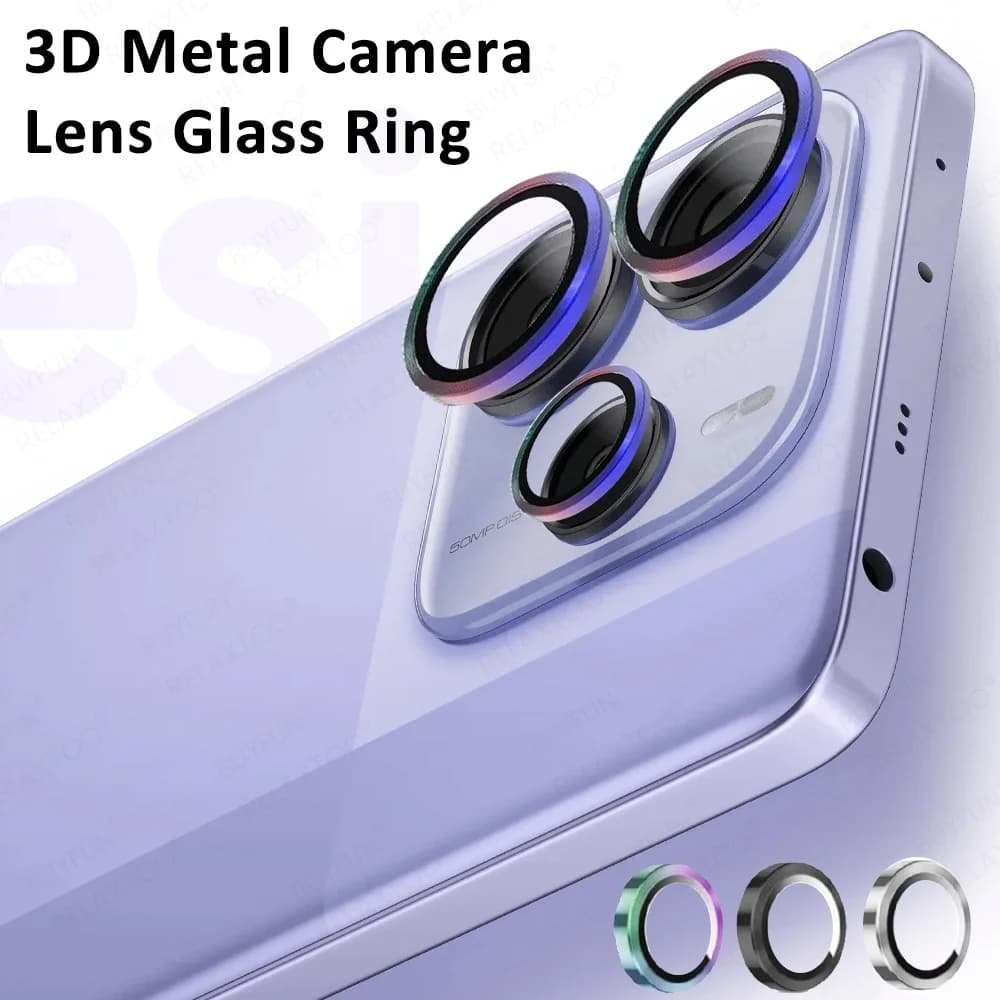 Protezione per Fotocamera Posteriore Redmi Note 14 5G, Vetro Protettivo per Lenti Ziai per Xiaomi Redmi Note14 Pro 13 Pro+ 14Pro 13Pro Note13 4G