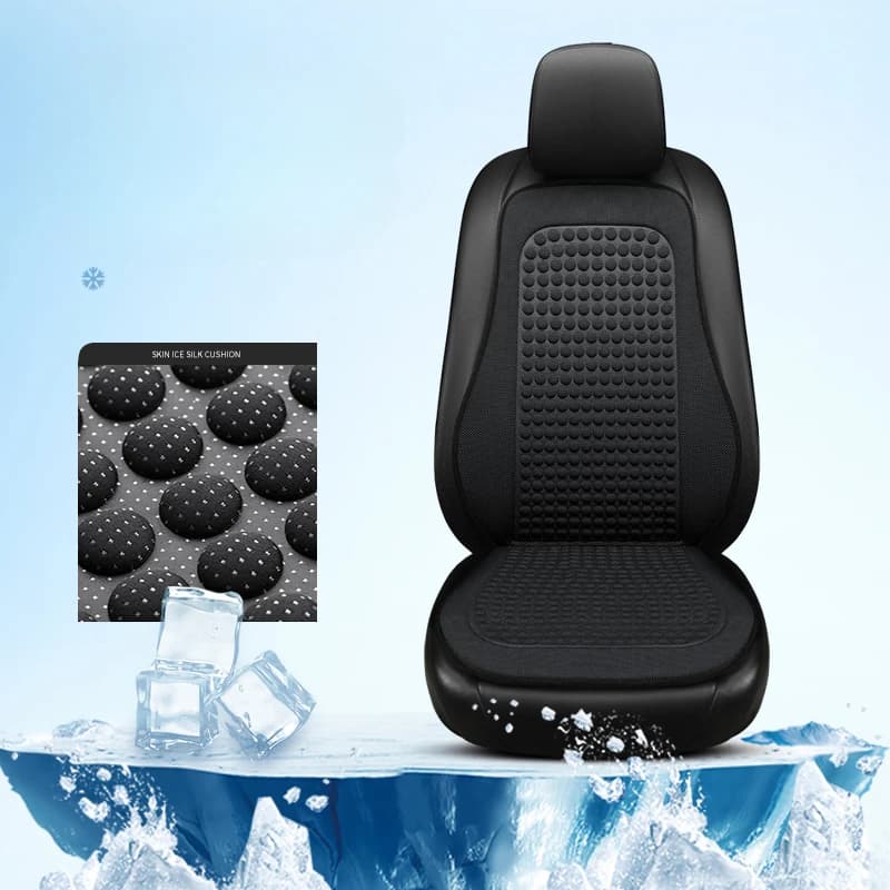 Cool Silk Car Seat Cover for Single Front Seat Breathable Seat Cover Massage bubble cushion Easy to install
