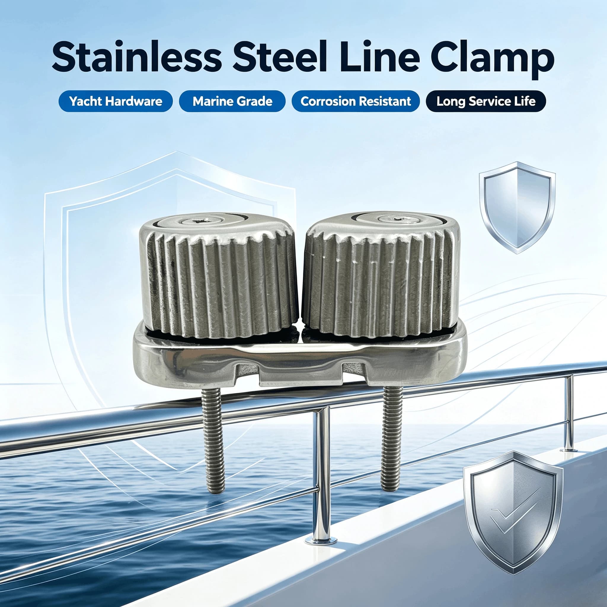 Stainless Steel Rope Clamp Pulley, 47*22mm / 64*31mm Rope Gripper, Marine Hardware for Yachts & Boats