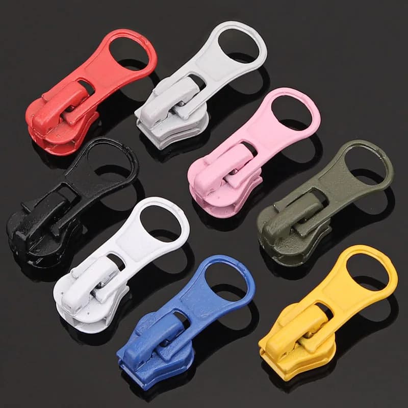 5 pezzi 5 # Cerniera istantanea Kit di riparazione cerniera universale per fissaggio istantaneo per la sostituzione della resina Zip Pull Slider Denti Salvataggio Cucito fai da te