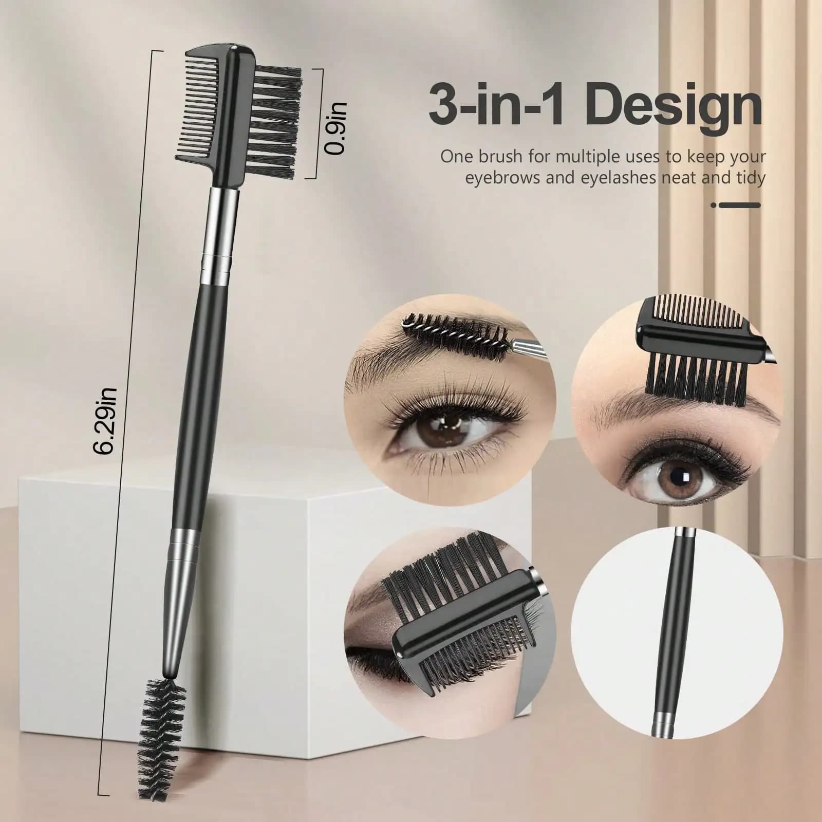 G2PLUS 50 Pezzi Spazzole per Mascara, Scovolini Monouso per Ciglia, Bacchette Flessibili per Mascara, Extension Ciglia, Cura delle Sopracciglia, Kit Trucco, Uso Professionale per Saloni