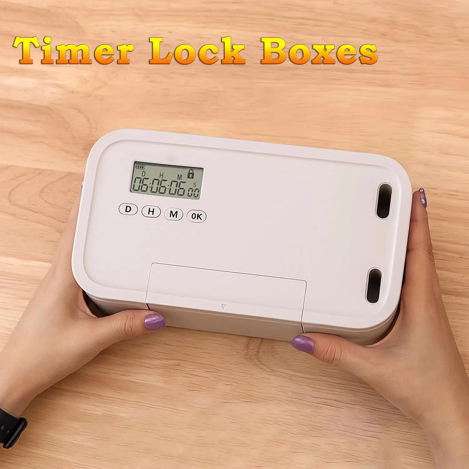 Cassetta di sicurezza con timer e chiusura a tempo regolabile per telefoni, videogiochi e snack