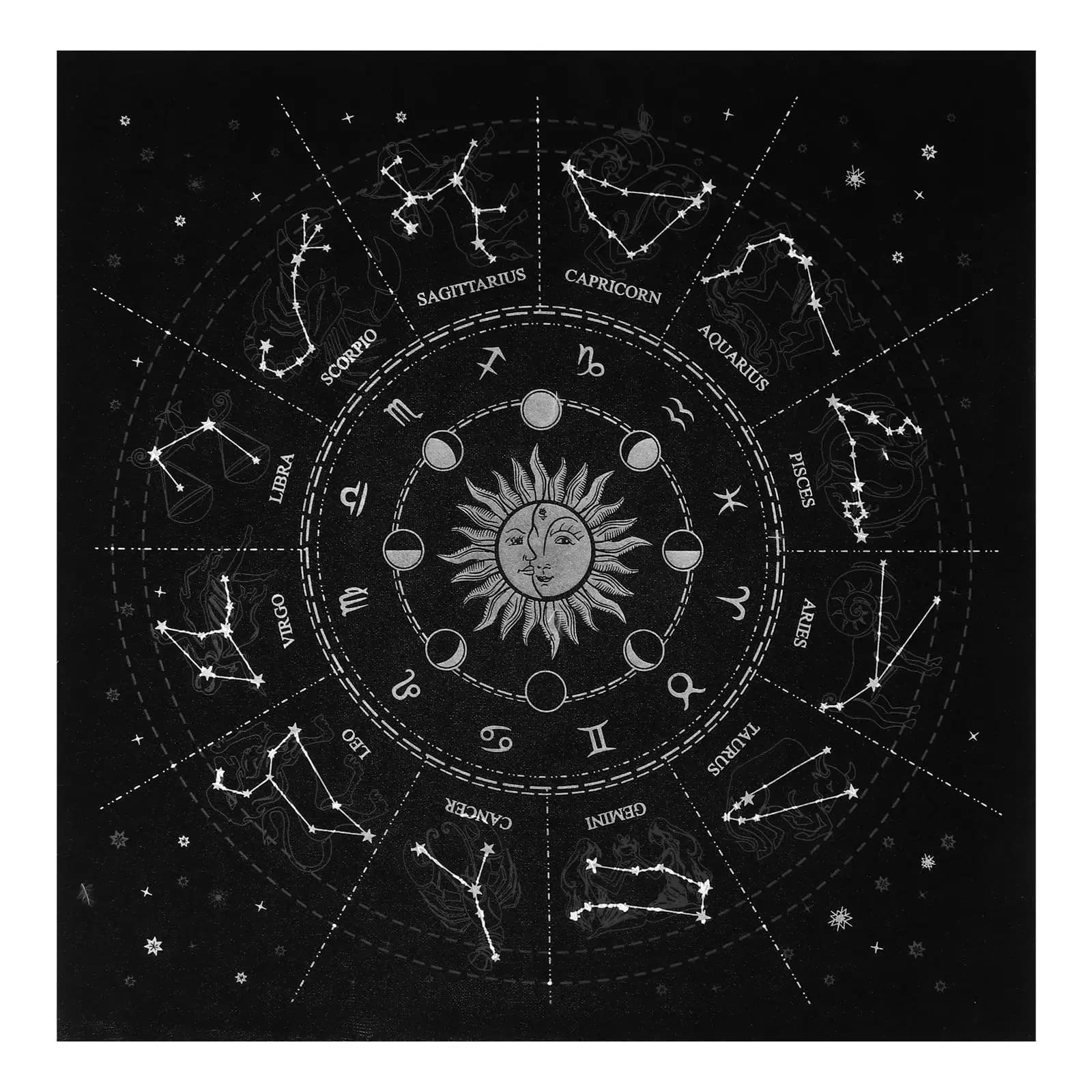 1pc Costellazioni Tarocchi Carta Tovaglia Velluto Divinazione Altare Panno Gioco Da Tavolo Fortuna Astrologia Oracolo Carta Pad Mazzi di Tarocchi